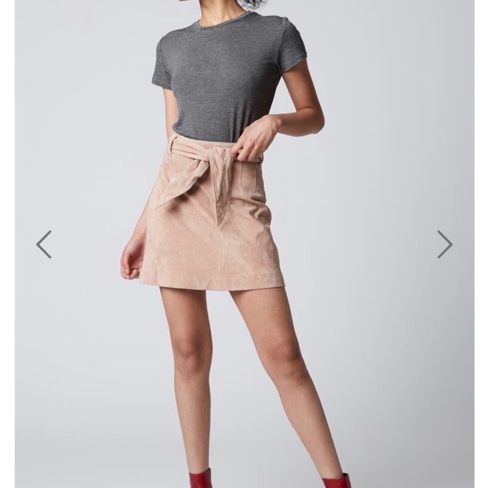Suede skirt